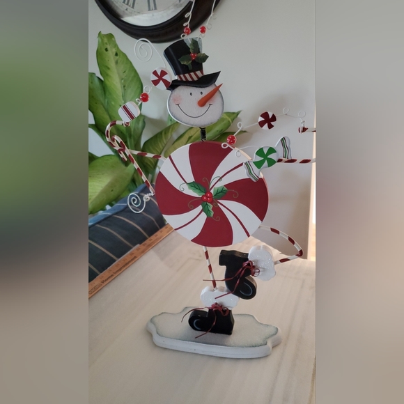 Candy Cane, Peppermint Snowman 18" Tall - Picture 4 of 6